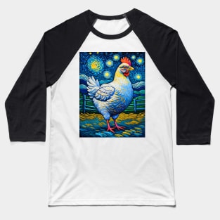 Hen in starry night Baseball T-Shirt